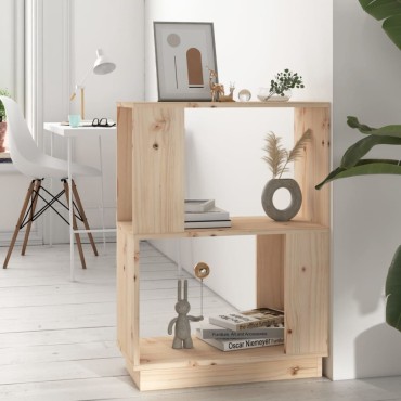 vidaXL Βιβλιοθήκη/Διαχωριστικό Χώρου 51x25x70cm Μασίφ Ξύλο Πεύκου 1 τεμ.