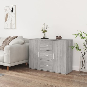 vidaXL Ντουλάπι Γκρι Sonoma 91x29,5x65cm από Επεξεργασμένο Ξύλο 1 τεμ.
