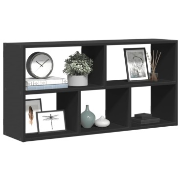 vidaXL Ράφι Τοίχου Μαύρη 100x25x50cm από Επεξεργασμένο Ξύλο 1 τεμ.
