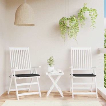 vidaXL Μαξιλάρια Καρέκλας Κήπου 2 τεμ. Μαύρα 50x50x4cm Oxford Ύφασμα
