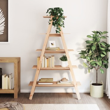 vidaXL Ραφιέρα 5 Επιπέδων Σχήμα Α 110x40x180,5cm Μασίφ Ξύλο Πεύκου 1 τεμ.