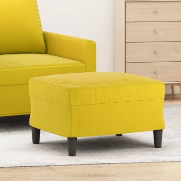 vidaXL Υποπόδιο Κίτρινο 60x50x41cm Βελούδινο 1 τεμ.