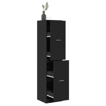vidaXL Συρταριέρα Γενικής Χρήσης Μαύρο 40x41x174,5cm Επεξ. Ξύλο 1 τεμ.