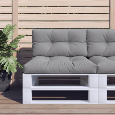 vidaXL Μαξιλάρι Παλέτας Γκρι 80x40x12cm Υφασμάτινο