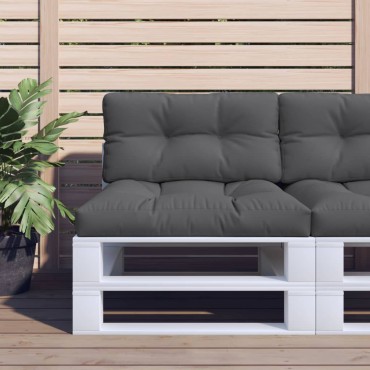 vidaXL Μαξιλάρι Παλέτας Ανθρακί 80x40x12cm Υφασμάτινο
