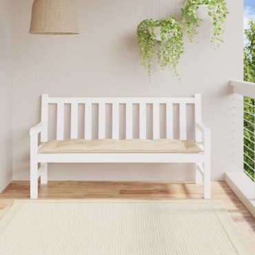 vidaXL Μαξιλάρι Πάγκου Κήπου Μπεζ 150x50x7cm Ύφασμα Oxford