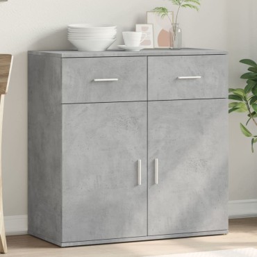 vidaXL Ντουλάπι Γκρι Σκυροδέματος 79x38x80cm Επεξεργασμένο Ξύλο 1 τεμ.