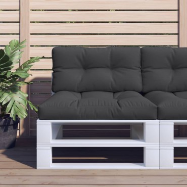 vidaXL Μαξιλάρι Παλέτας Μαύρο 80x40x12cm Υφασμάτινο