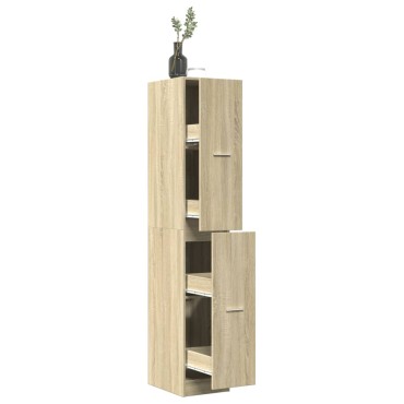 vidaXL Συρταριέρα Γενικής Χρήσης Sonoma Δρυς 30x41x174,5cm Επεξ. Ξύλο 1 τεμ.