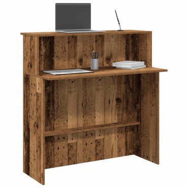 vidaXL Γραφείο υποδοχής Παλιό Ξύλο 100x50x103,5cm Επεξεργασμένο Ξύλο 1 τεμ.