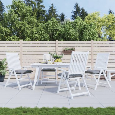 vidaXL Μαξιλάρια Καρέκλας Κήπου 4 τεμ. Γκρι 40x40x7cm Υφασμάτινα