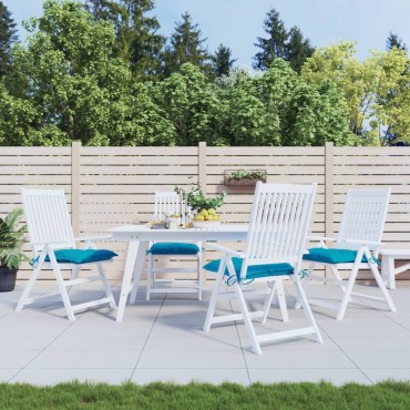 vidaXL Μαξιλάρια Καρέκλας 4 τεμ. Αν. Μπλε 40x40x7cm Υφασμάτινα