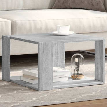 vidaXL Τραπεζάκι Σαλονιού Γκρι Sonoma 51,5x51,5x30cm Επεξ. Ξύλο 1 τεμ.