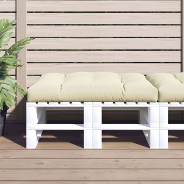 vidaXL Μαξιλάρι Παλέτας Κρεμ 120x80x12cm Υφασμάτινο