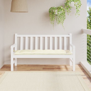 vidaXL Μαξιλάρι Πάγκου Κήπου Κρεμ 150x50x7cm Ύφασμα Oxford