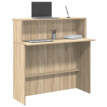 vidaXL Γραφείο υποδοχής Sonoma Δρυς 100x50x103,5cm Επεξεργασμένο Ξύλο 1 τεμ.