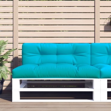 vidaXL Μαξιλάρι Παλέτας Τιρκουάζ 120x40x12cm Υφασμάτινο