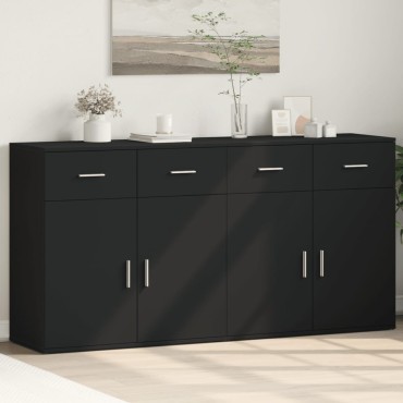 vidaXL Ραφιέρα Μαύρη 79x38x80cm από Επεξεργασμένο Ξύλο 1 τεμ.