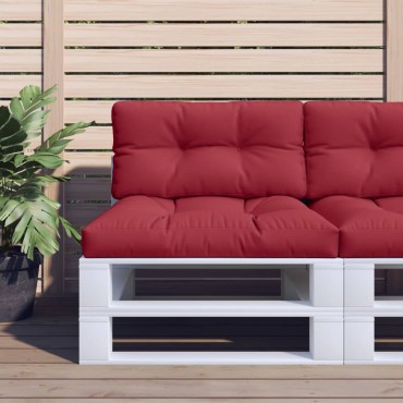 vidaXL Μαξιλάρι Παλέτας Μπορντό 80x40x12cm Υφασμάτινο