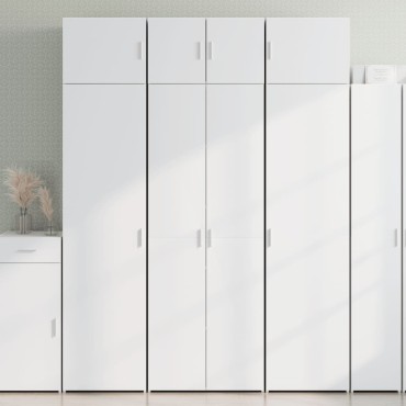 vidaXL Ραφιέρα με Ντουλάπια Λευκή 70x42,5x225cm Επεξεργασμένο Ξύλο 1 τεμ.