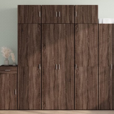 vidaXL Ντουλάπι Καφέ Δρυς 70x42,5x185cm από Επεξεργασμένο Ξύλο 1 τεμ.