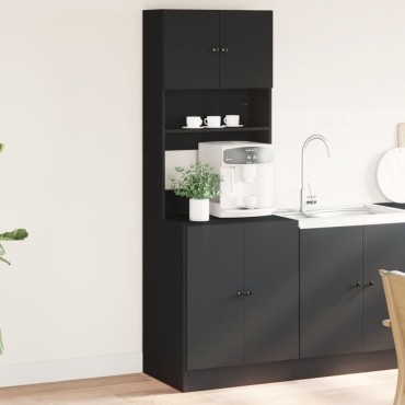 vidaXL Στήλη Κουζίνας Μαύρη 60x50x180cm από Επεξεργασμένο Ξύλο