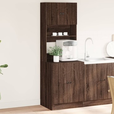 vidaXL Στήλη Κουζίνας Καφέ Δρυς 60x50x180cm από Επεξεργασμένο Ξύλο