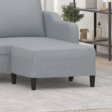 vidaXL Υποπόδιο Ανοιχτό Γκρι 70x55x41cm Υφασμάτινο 1 τεμ.