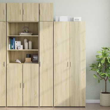 vidaXL Ντουλάπι Αποθήκευσης Στενό Δρυς 30x42,5x225cm Επεξεργ. Ξύλο 1 τεμ.