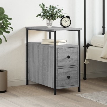 vidaXL Κομοδίνο Γκρι Sonoma 30x60x60cm από Επεξεργασμένο Ξύλο 1 τεμ.