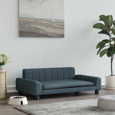vidaXL Κρεβάτι Σκύλου Σκούρο Γκρι 90 x 53 x 30 εκ. Υφασμάτινο