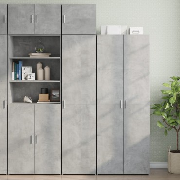 vidaXL Ντουλάπι Αποθήκευσης Στενό Γκρι 45x42,5x225cm Επεξεργ. Ξύλο 1 τεμ.