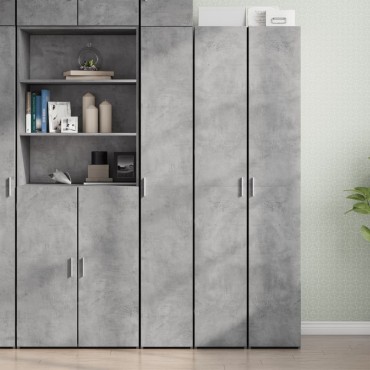 vidaXL Ντουλάπι Γκρι Σκυροδέματος 30x42,5x185cm Επεξεργασμένο Ξύλο 1 τεμ.