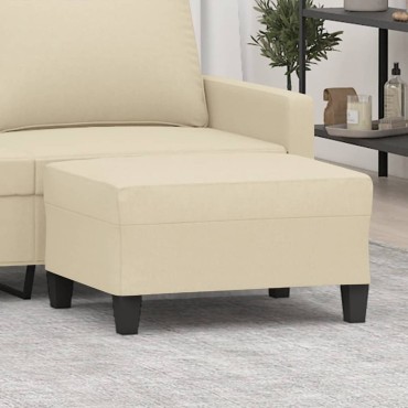vidaXL Υποπόδιο Κρεμ 70x55x41cm Υφασμάτινο 1 τεμ.