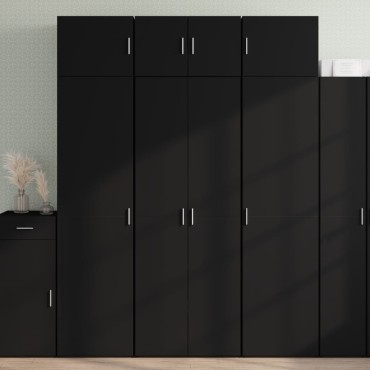 vidaXL Ντουλάπι Μαύρο 70x42,5x185cm Επεξεργασμένο Ξύλο 1 τεμ.