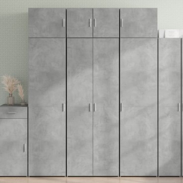 vidaXL Ντουλάπι Γκρι Σκυροδέματος 70x42,5x185cm Επεξεργασμένο Ξύλο 1 τεμ.