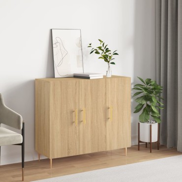 vidaXL Ντουλάπι Sonoma δρυς 90x34x80cm Επεξεργασμένο Ξύλο 1 τεμ.
