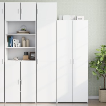 vidaXL Ντουλάπι Αποθήκευσης Στενό Λευκό 45x42,5x225cm Επεξεργ. Ξύλο 1 τεμ.