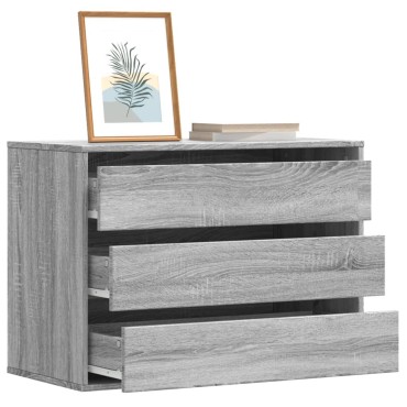 vidaXL Συρταριέρα Γκρι Sonoma 80x41x58cm από Επεξεργ. Ξύλο 1 τεμ.