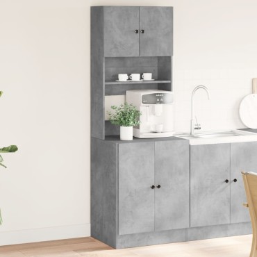 vidaXL Στήλη Κουζίνας Γκρι Σκυρ. 60x50x180cm από Επεξεργασμένο Ξύλο