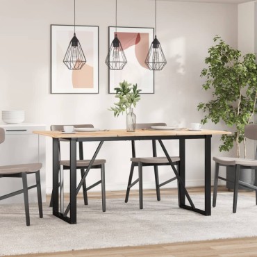 vidaXL Πόδια Τραπεζαρίας σε Σχήμα «Ο» 140x60x73cm Ατσάλι 1 τεμ.