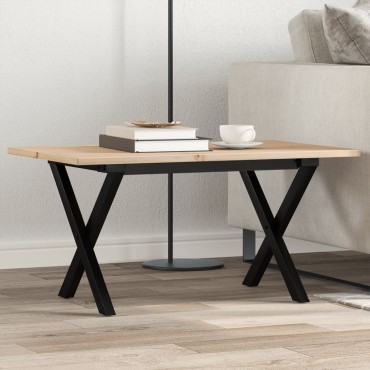 vidaXL Τραπεζάκι Σαλονιού Πλαίσιοx80x50x40cm Μασίφ Πεύκο/Ατσάλι
