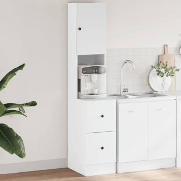 vidaXL Στήλη Κουζίνας Λευκή 35x50x180cm από Επεξεργασμένο Ξύλο