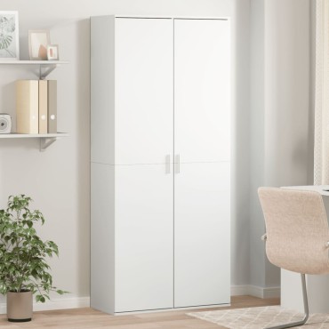 vidaXL Ντουλάπι Λευκό 80x35x180cm από Επεξεργασμένο Ξύλο 1 τεμ.