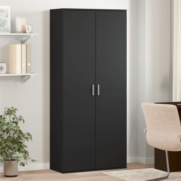 vidaXL Ντουλάπι Μαύρο 80x35x180cm από Επεξεργασμένο Ξύλο 1 τεμ.