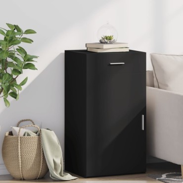 vidaXL Συρταριέρα Μαύρη 50x42,5x93cm από Επεξεργασμένο Ξύλο 1 τεμ.