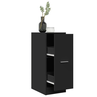 vidaXL Συρταριέρα Γενικής Χρήσης Μαύρο 30x41x77,5cm Επεξ. Ξύλο 1 τεμ.