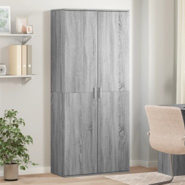 vidaXL Ντουλάπι Γκρι Sonoma 80x35x180cm από Επεξεργασμένο Ξύλο 1 τεμ.