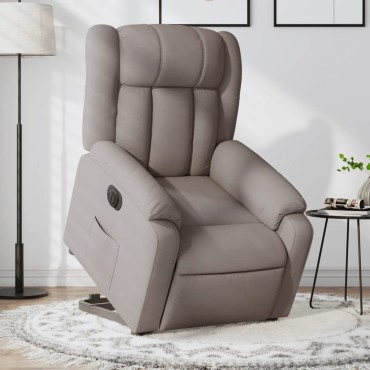 vidaXL Πολυθρόνα Ηλεκτρική Ανακλ.Taupe Υφασμάτινη 78x92x98cm 1 τεμ.
