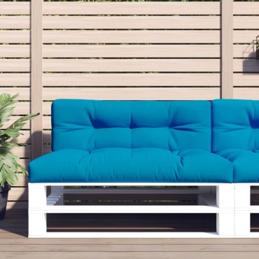 vidaXL Μαξιλάρι Παλέτας Ανοιχτό Μπλε 120x40x12cm Υφασμάτινο